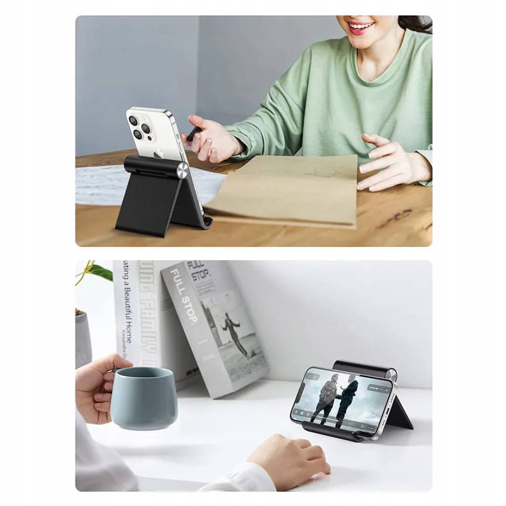 PODSTAWKA POD NA TELEFON TABLET UCHWYT STOJAK BIURKOWY UNIWERSALNY Kolor czarny