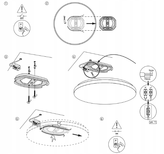 PLAFON ŁAZIENKOWY LAMPA SUFITOWA LED 12W IP44 BARWA BIAŁA NEUTRALNA Marka inna