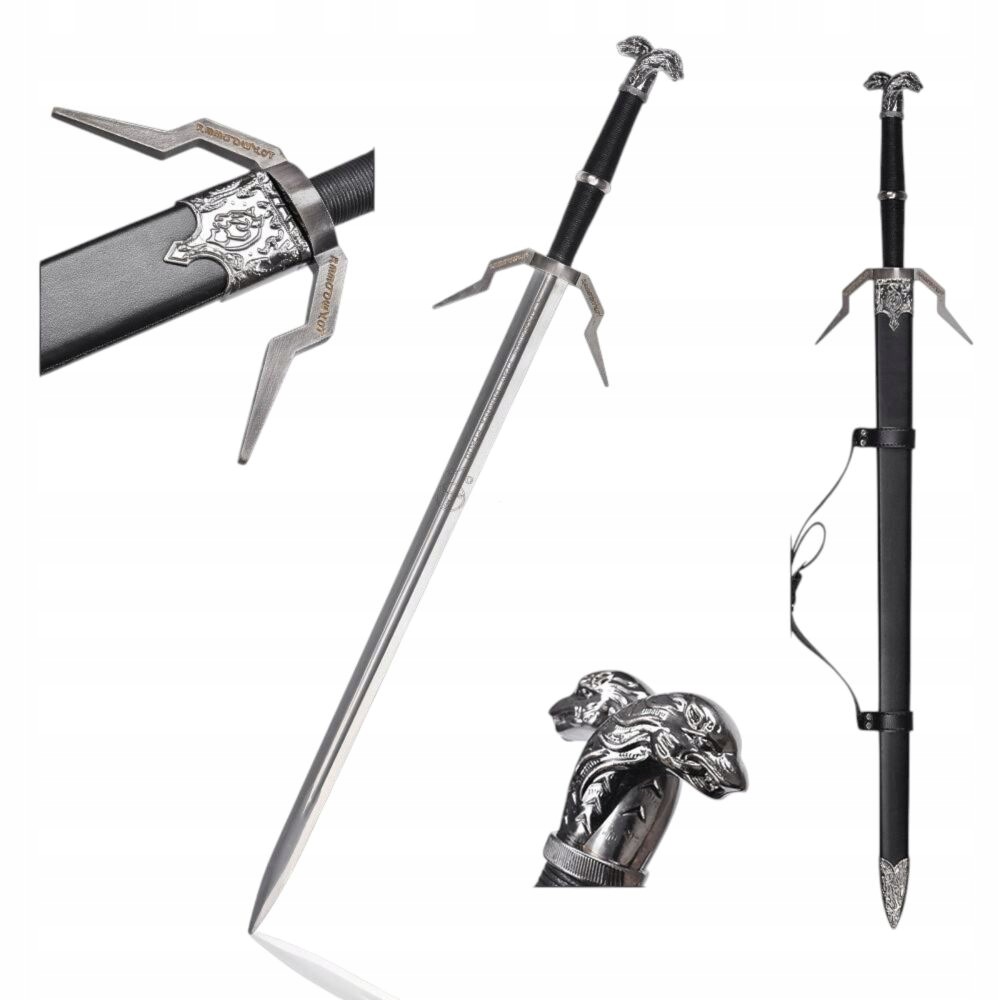 Geraltův velký meč s pouzdrem a pásem 126 cm Replika Zaklínač The Witcher