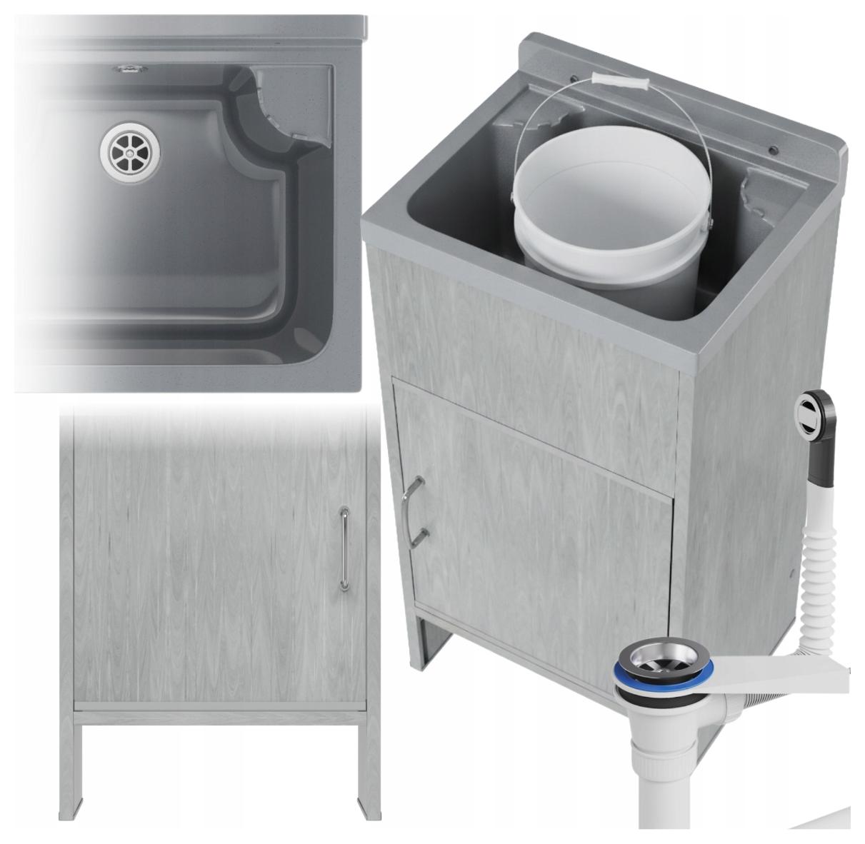 Dřez Ekonomický dřez Hospodářská komora Sada Šedá Skříňka Loma