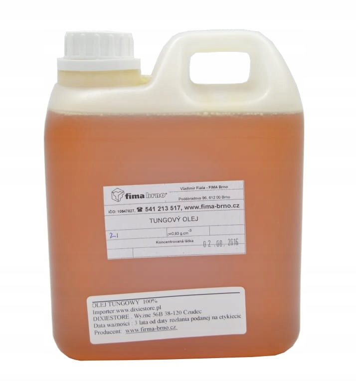 

Czysty Olej tungowy 2 L, Czeski