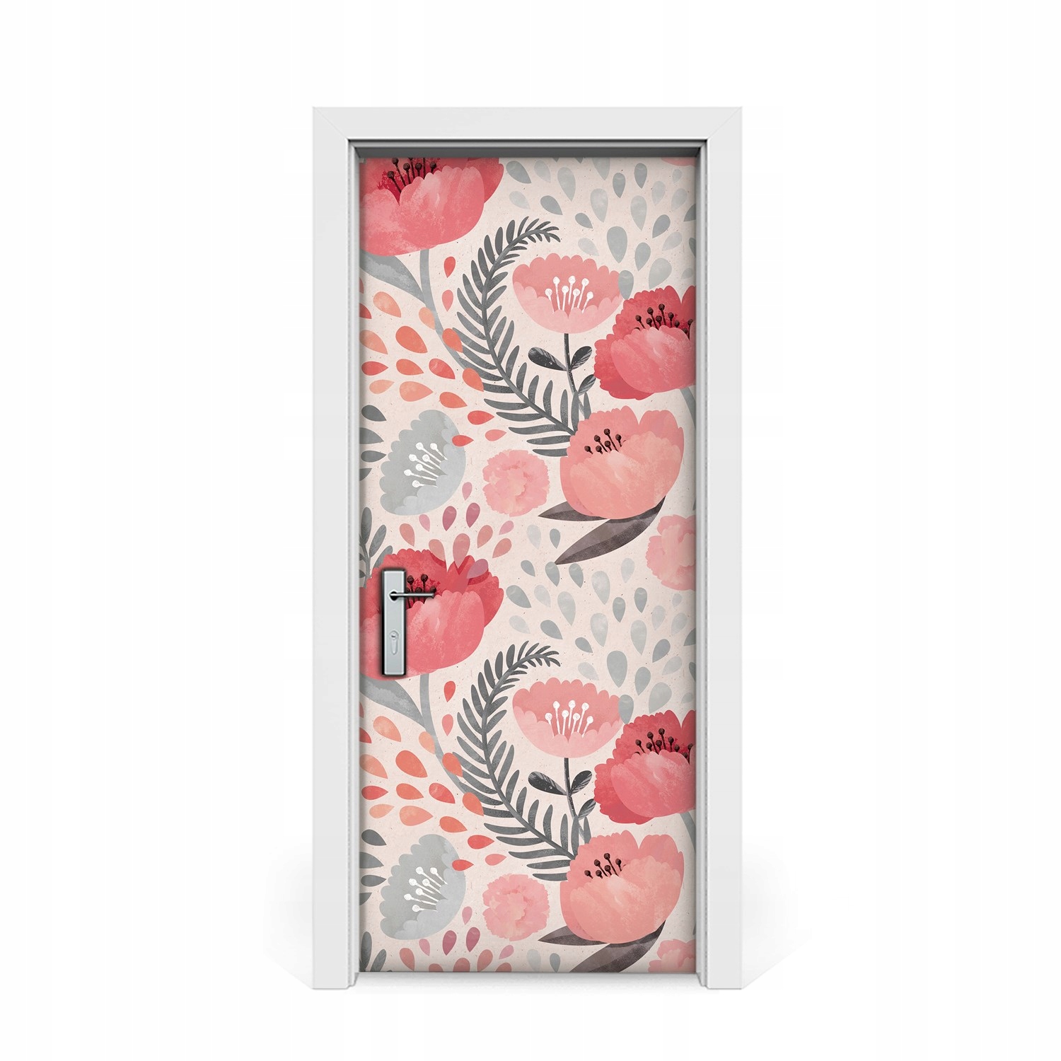 

Naklejka na drzwi okleina Malowane maki 85x205