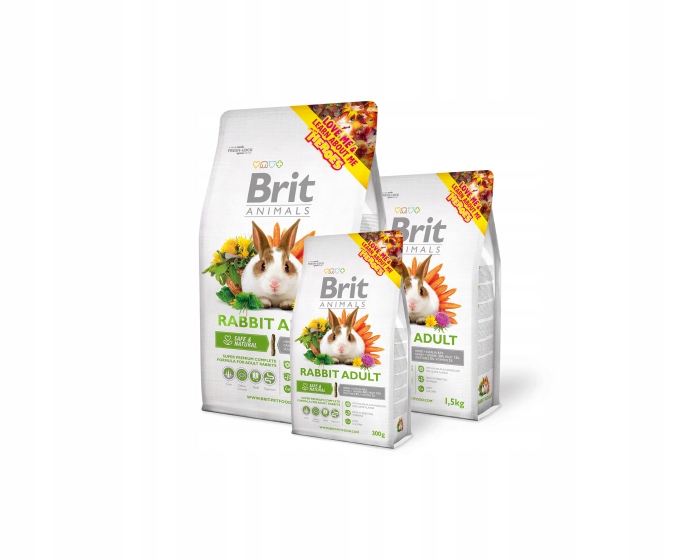 Levně Brit animals rabbit adult complete 3kg krmivo pro dospělého králíka