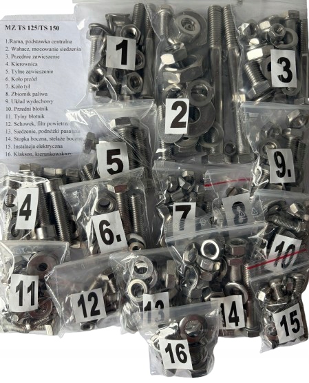 Nová Sada Šroubů A Šroubů Z Nerezové Oceli Mz Ts 125 Mz Ts 150