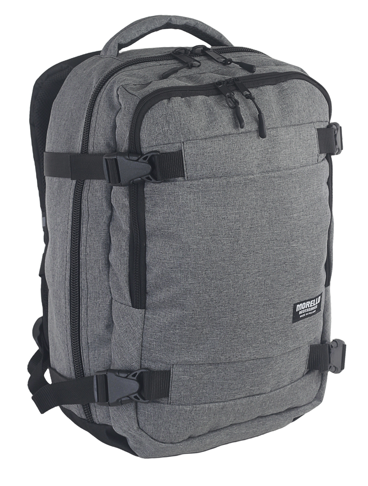 Plecak Podróżny 40x30x20 Do Samolotu Ryanair Bagaż Podręczny Szary Premium