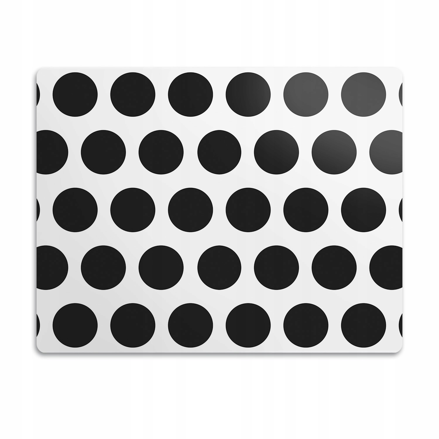 Levně Podložka pod misku pro psa a kočku Černá kolečka 90x60 cm