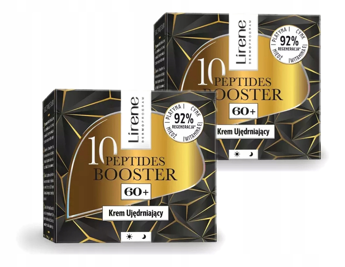 Lirene 10 Peptides Booster Zpevňující krém 60+ 2x50 ml