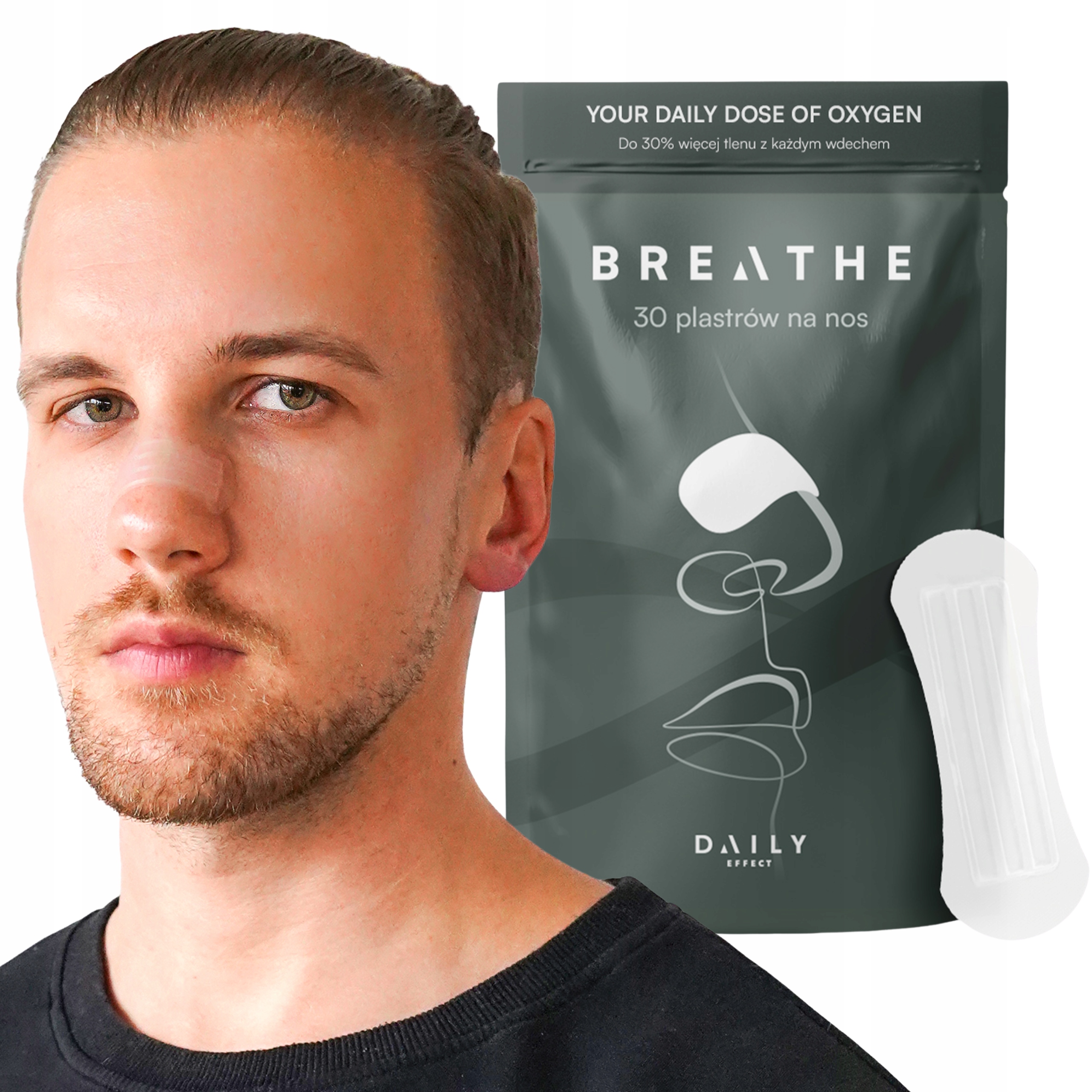 DAILY BREATHE PLASTRY NA NOS PRZEZROCZYSTE SEN ODDECH CHRAPANIE SPORT 30SZT