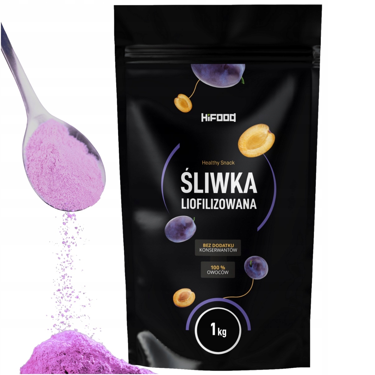 Śliwka Liofilizowana 1kg Śliwka Węgierka 100% Polska Proszek HiFOOD