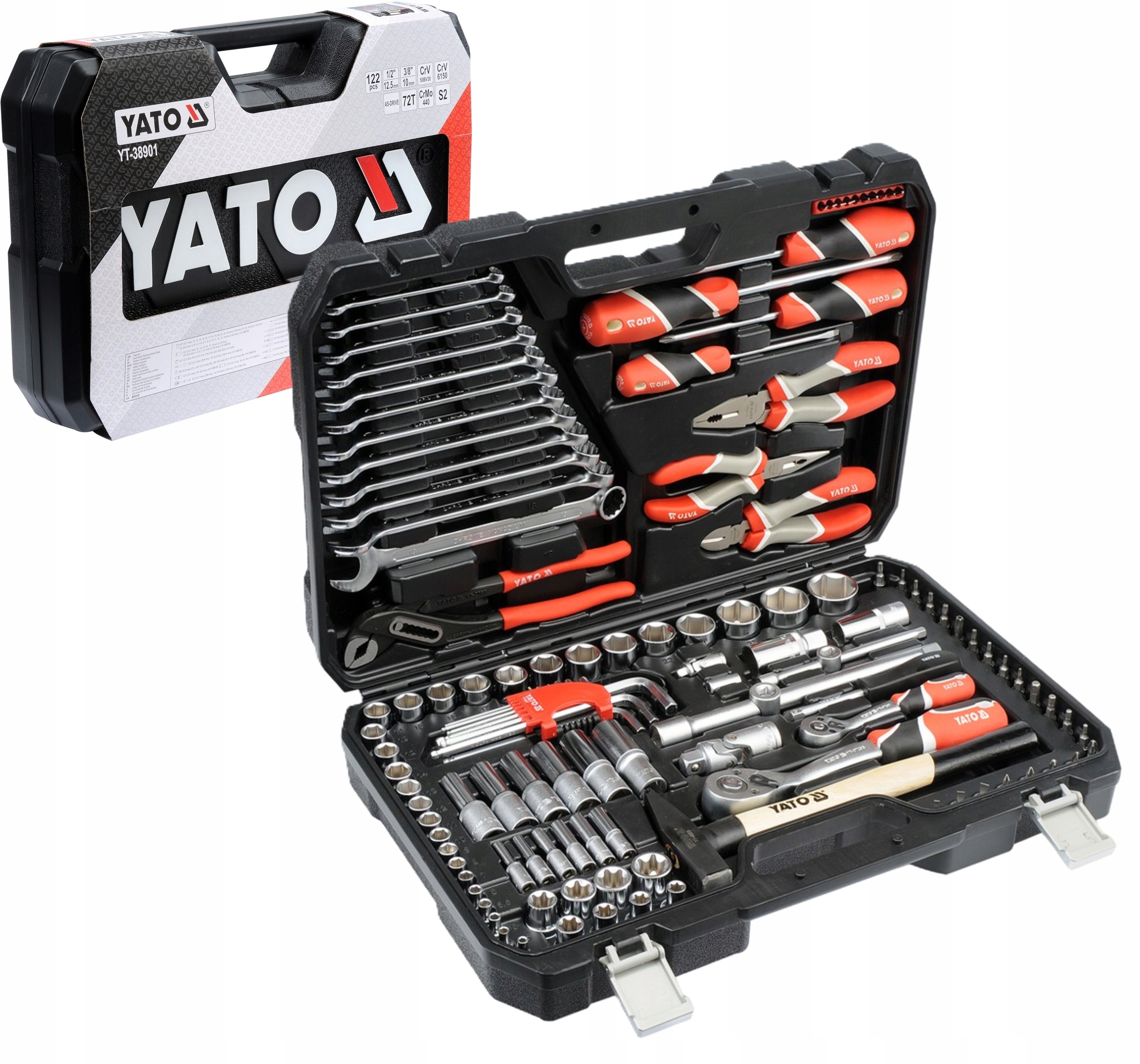 Sada Nástrojov Nástrčné Kľúče Torx 1/2" 1/4" 122ks XXL Yato YT-38901