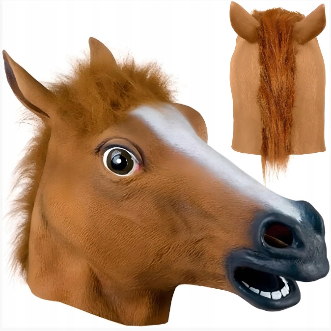 Maska GŁOWA KONIA koński łeb przebranie strój HIT