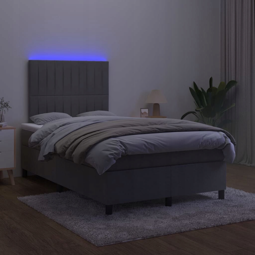 ŁÓŻKO KONTYNENTALNE Z MATERACEM I LED 120X200CM SZ Kod producenta 8720287397588