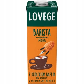 Levně 9 x Lovege Barista nápoj s mandlovou příchutí a přídavkem vápníku.