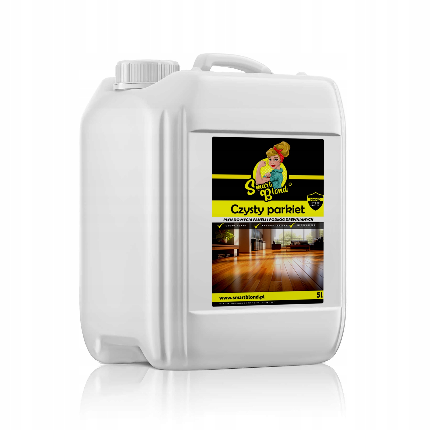 SmartBlond Čistý parketový prostředek na mytí dřevěných panelů a podlah 5 l
