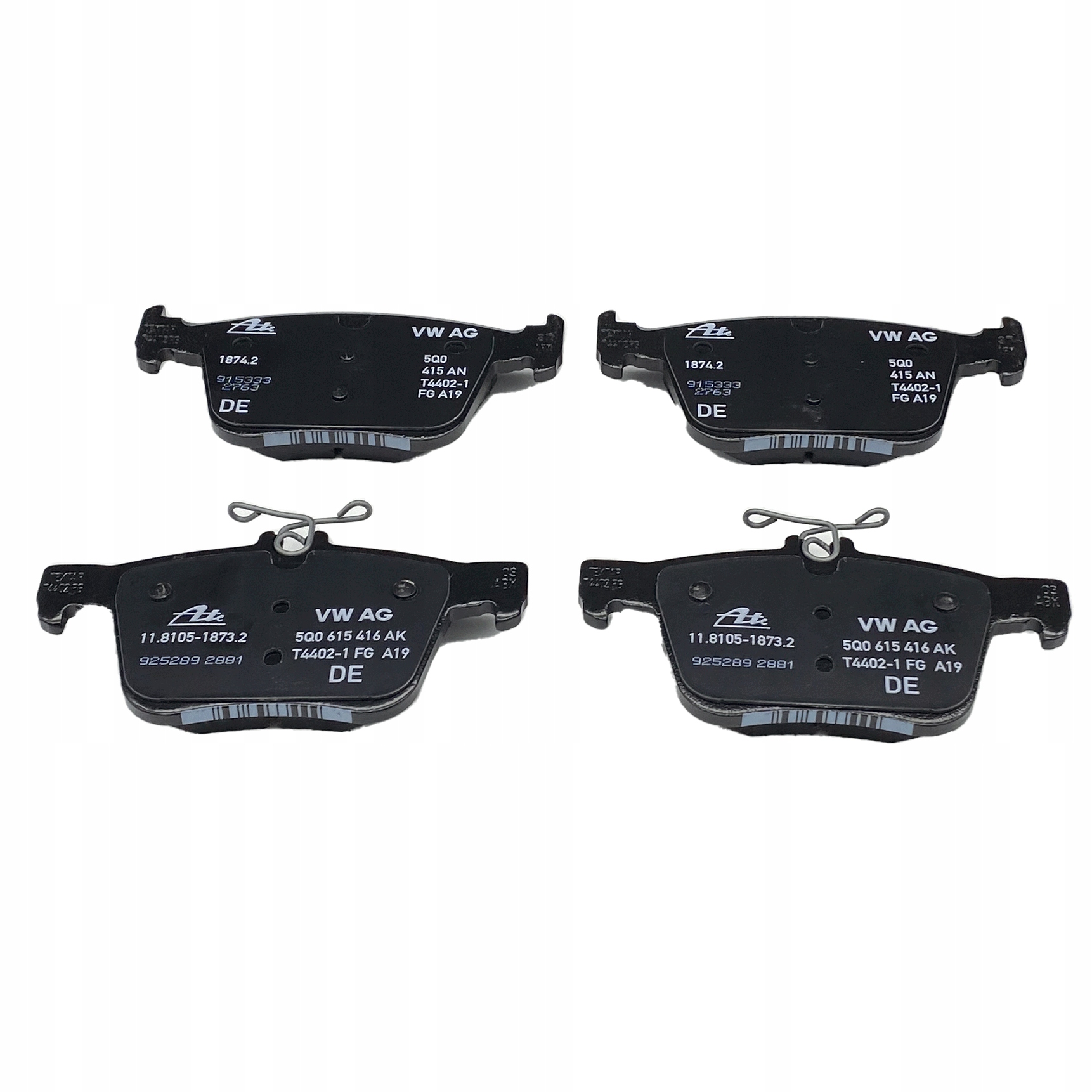 ГАЛЬМІВНІ КОЛОДКИ ЗАДНІ VW 5Q0698451N ОРИГІНАЛ