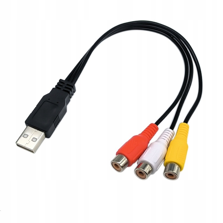 3 RCA na USB Aux Audio Video Adapter Kabel konwertera AV Przewód