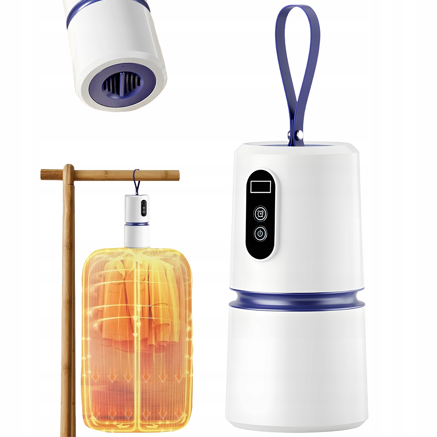 Levně Sušák Na Prádlo Mini Přenosná Inteligentní 360° Tepelný Cyklus Tichá