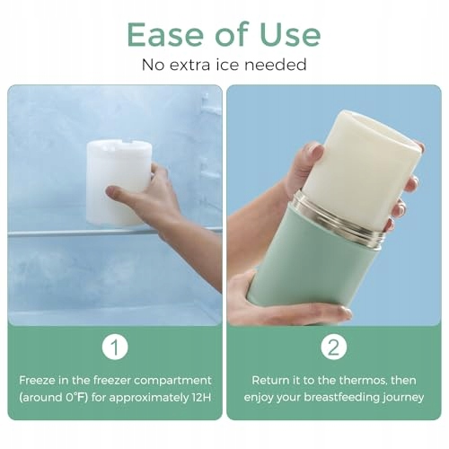 MOMCOZY Przenośny Chłodziarka Do Mleka Matki 628ml 24h Chłodzenie — miniatura 3