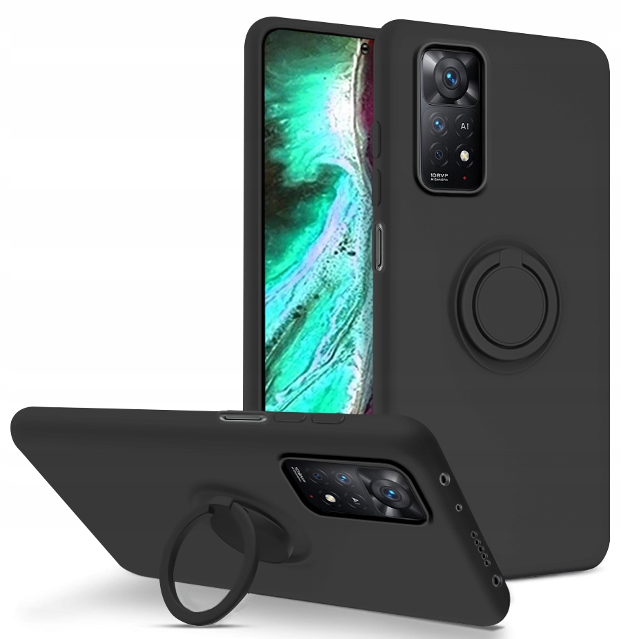 

Etui Silicone Ring Szkło 9H do Redmi Note 11 Pro