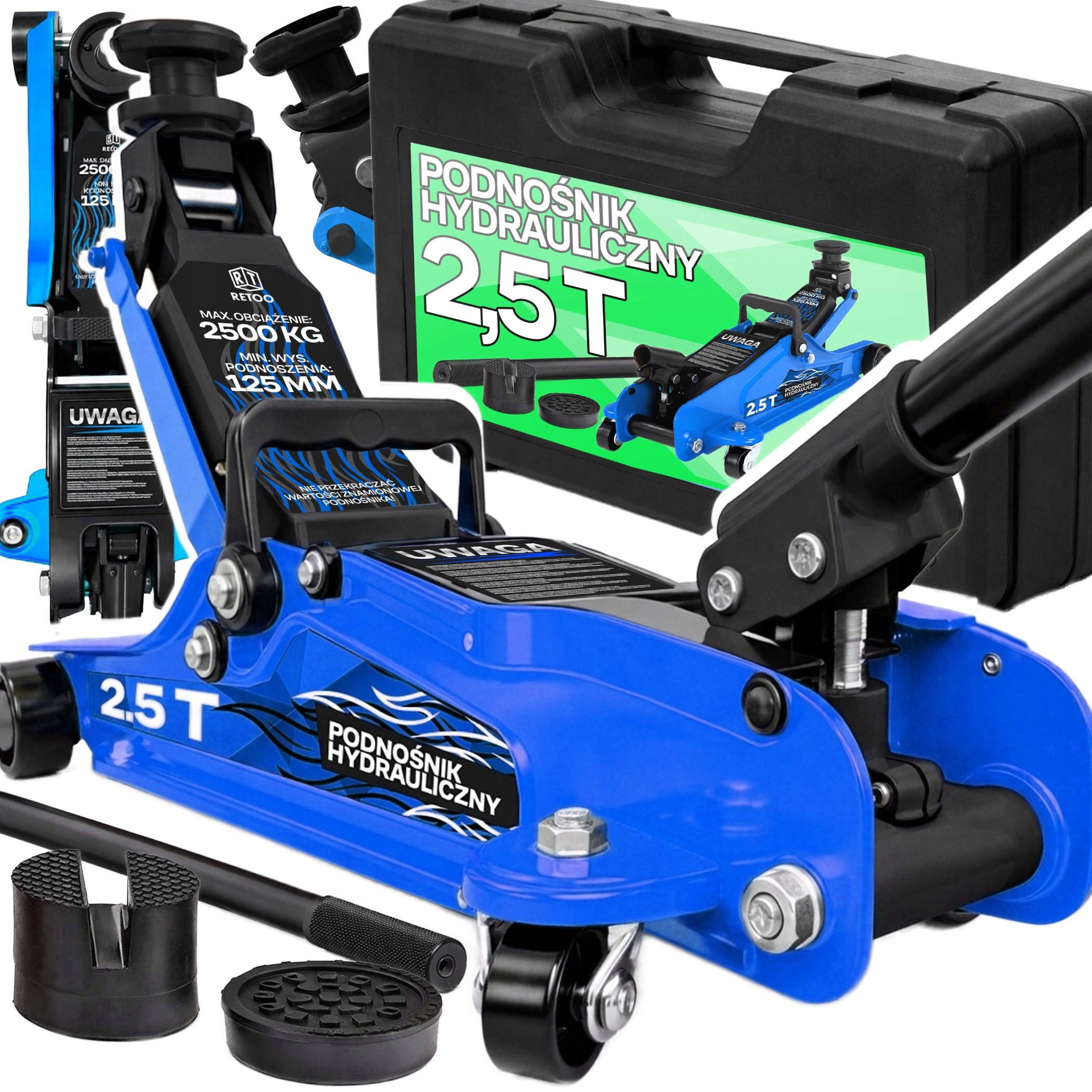 Hydraulický Hever Dílenský Zvedák Jack 2,5T S Pouzdrem