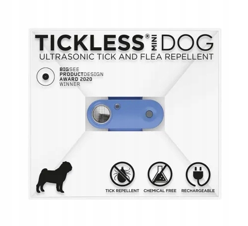 Tickless Mini urządzenie ultradźwiękowe na kleszcze i pchły dla psa blue