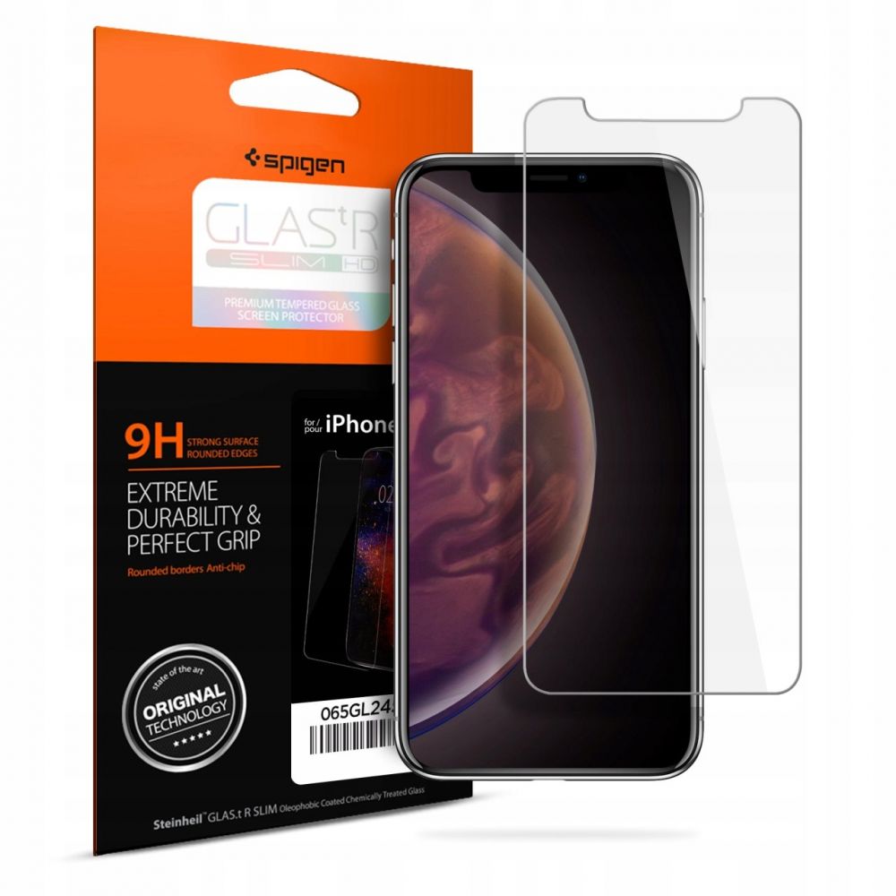 

Szkło hartowane do iPhone 11 Spigen Glass, 9H