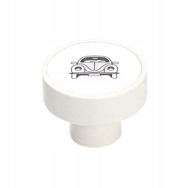 GAŁKA MEBLOWA GD08 DREWNO BIAŁA DZIECIĘCA V34