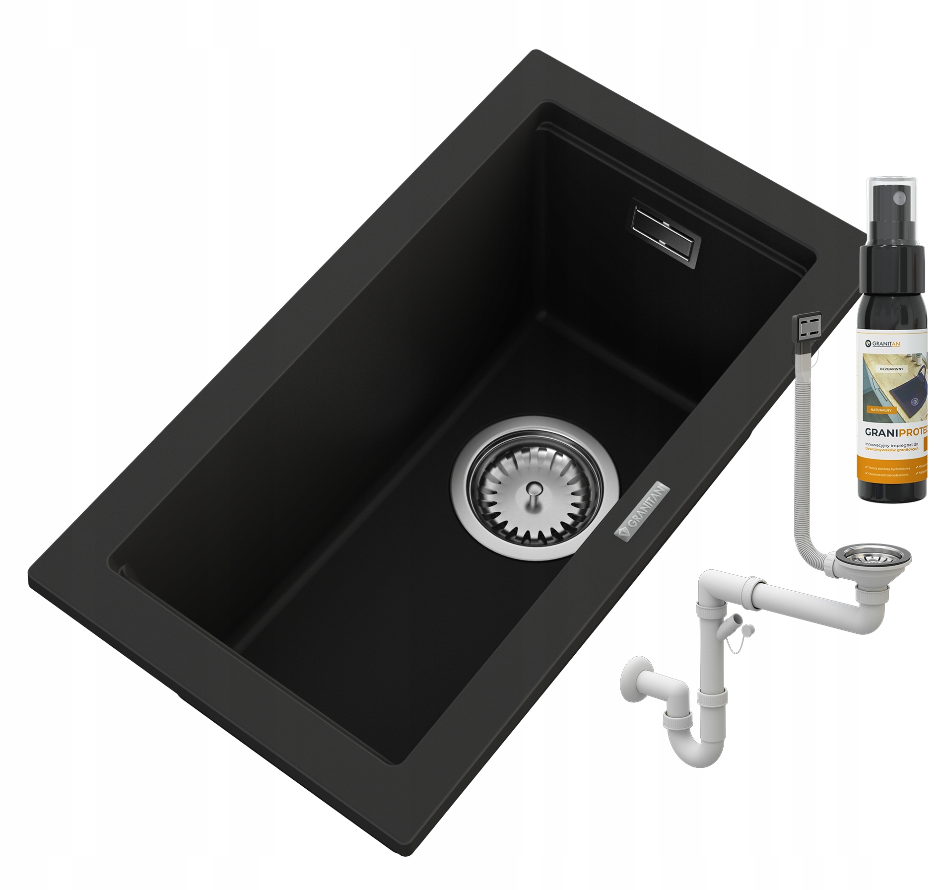 Granitový Závesný Drez S Úzkym Prepadom Obdĺžnika TUGA28