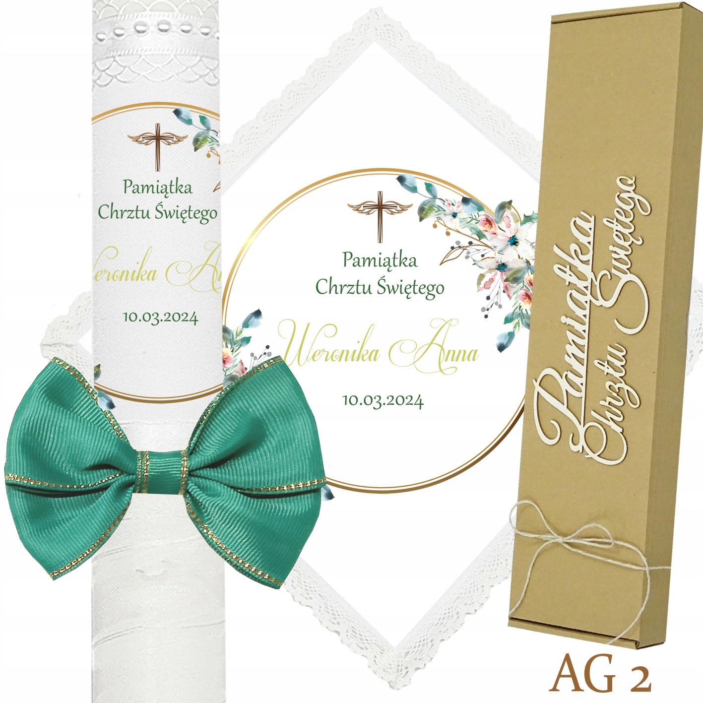 ŚWIECA NA CHRZEST SZATKA DO CHRZTU gromnica dla chłopca dziewczynki Rodzaj świeca