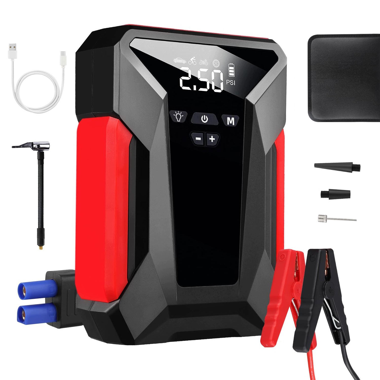 Booster Štartér Jump Starter Kompresor Powerbank Pumpa 600A