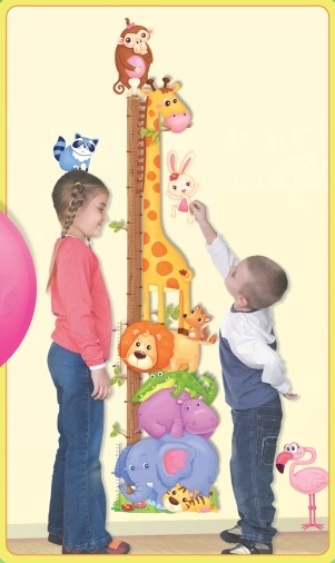 SAFARI - MIARKA WZROSTU - NAKLEJKA NA ŚCIANĘ Bohater brak