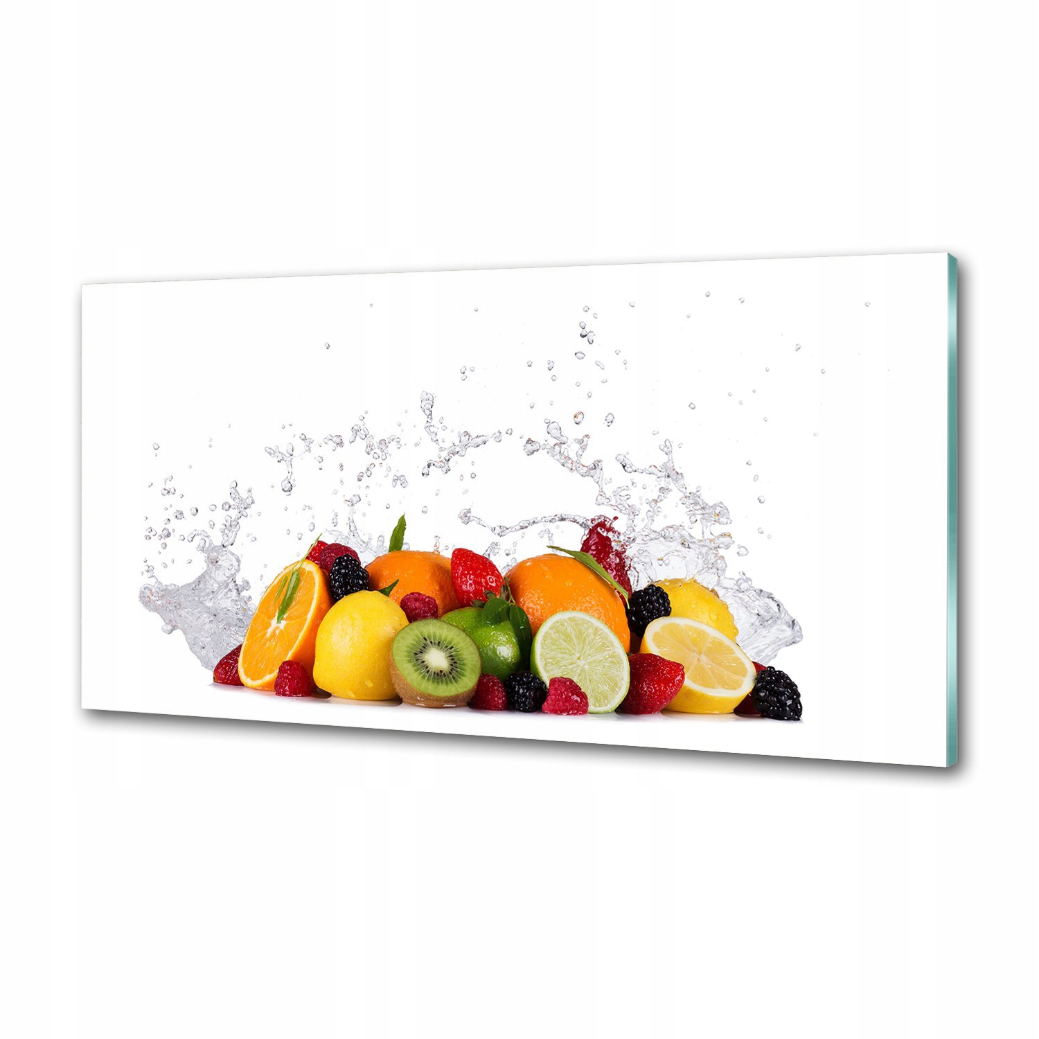 Panel dekor sklo Ovocie a voda 100x50 cm Lepidlo
