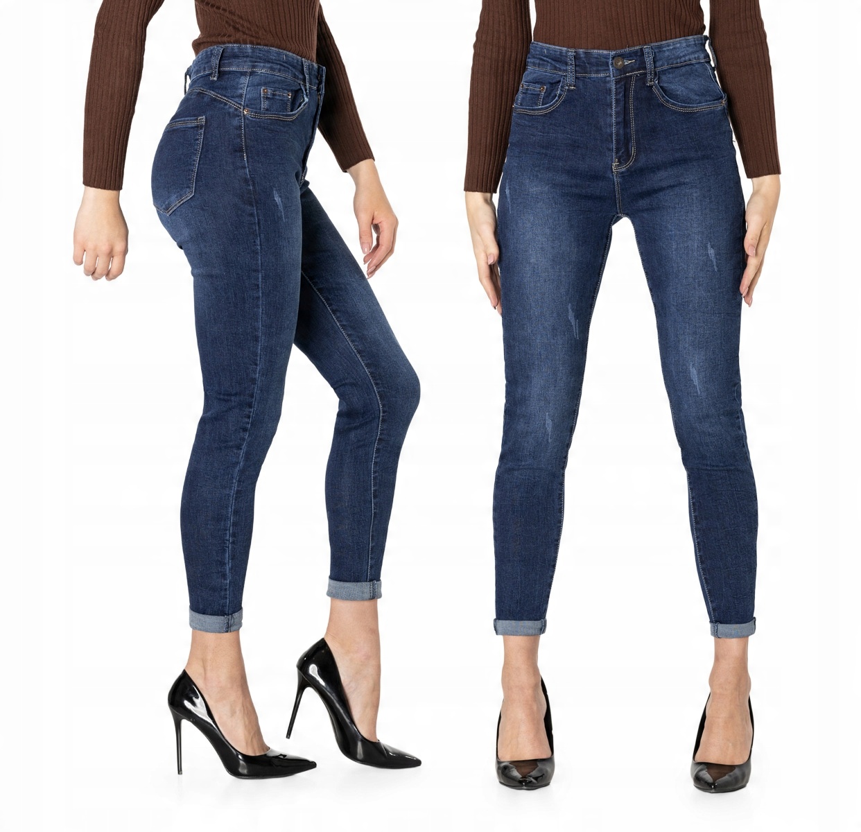 

Spodnie Damskie Jeansy Rurki Push Up Dżins 916 W40