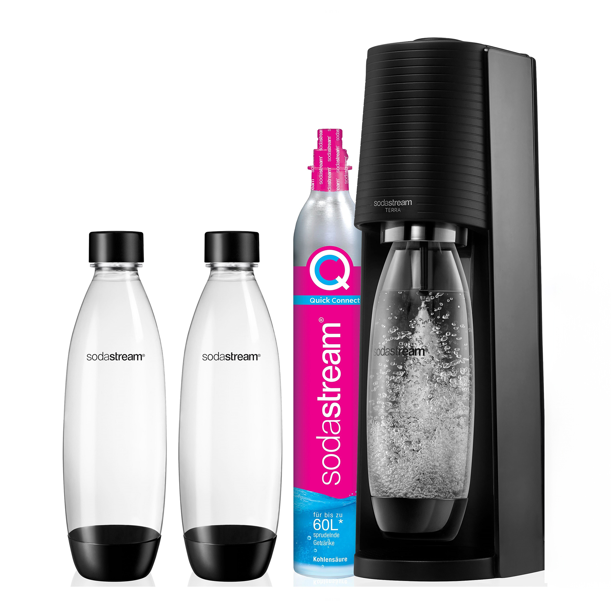 Sodastream Terra saturátor Bombička Flaška 2x 1L na plynovanie vody CO2