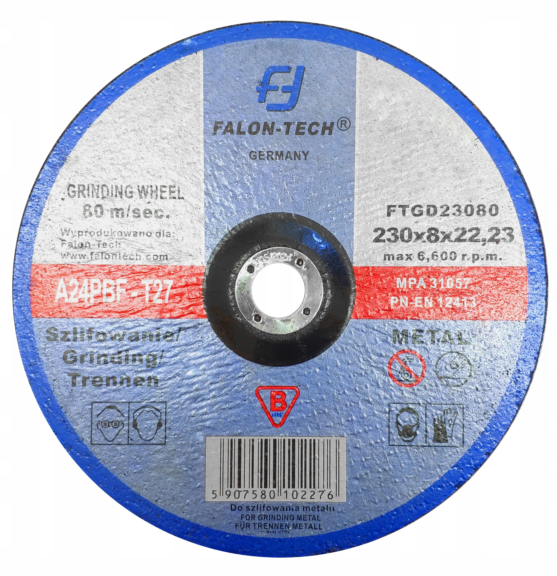 

Tarcza do szlifowania metalu stali 230x8,0mm