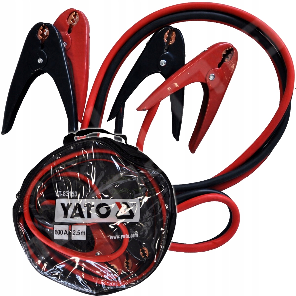 Yato Kable Przewody Rozruchowe Grube Mocne Klemy 2,5m 600A Z Pokrowcem