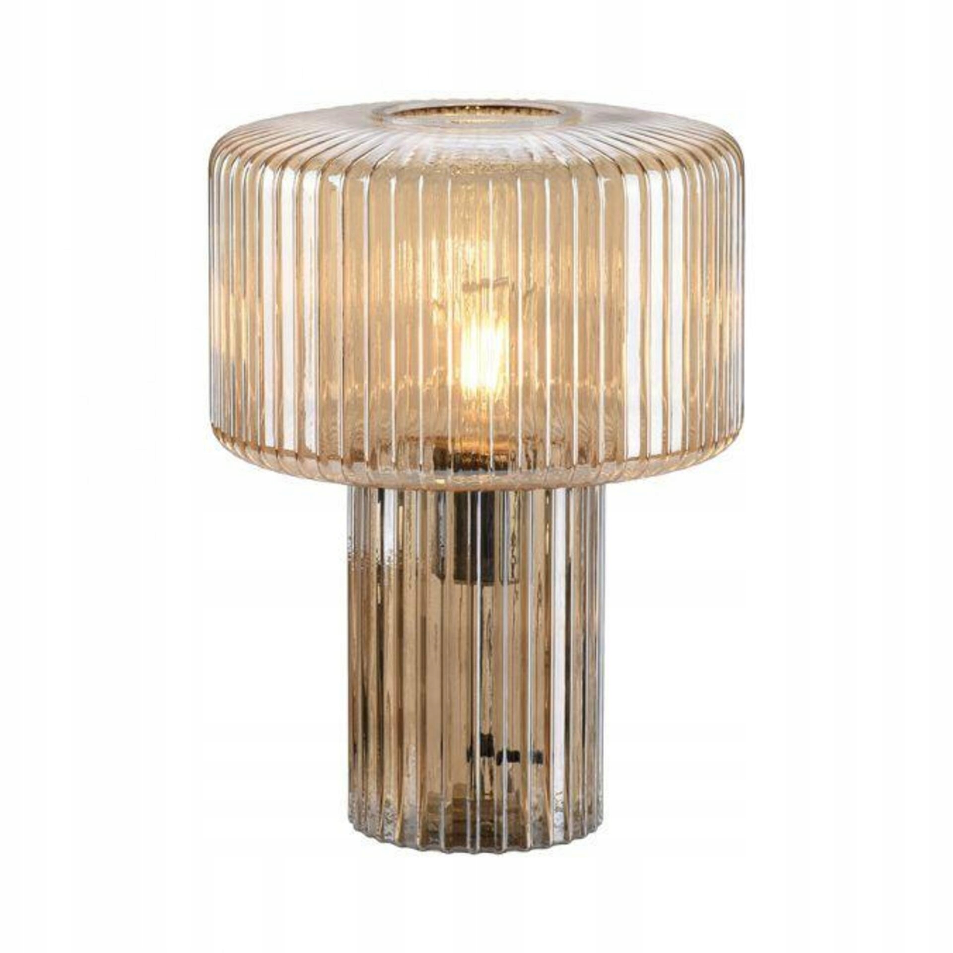 Paul Neuhaus Fungus stolná lampa jantárová, sklo , priemer 25 cm, E27