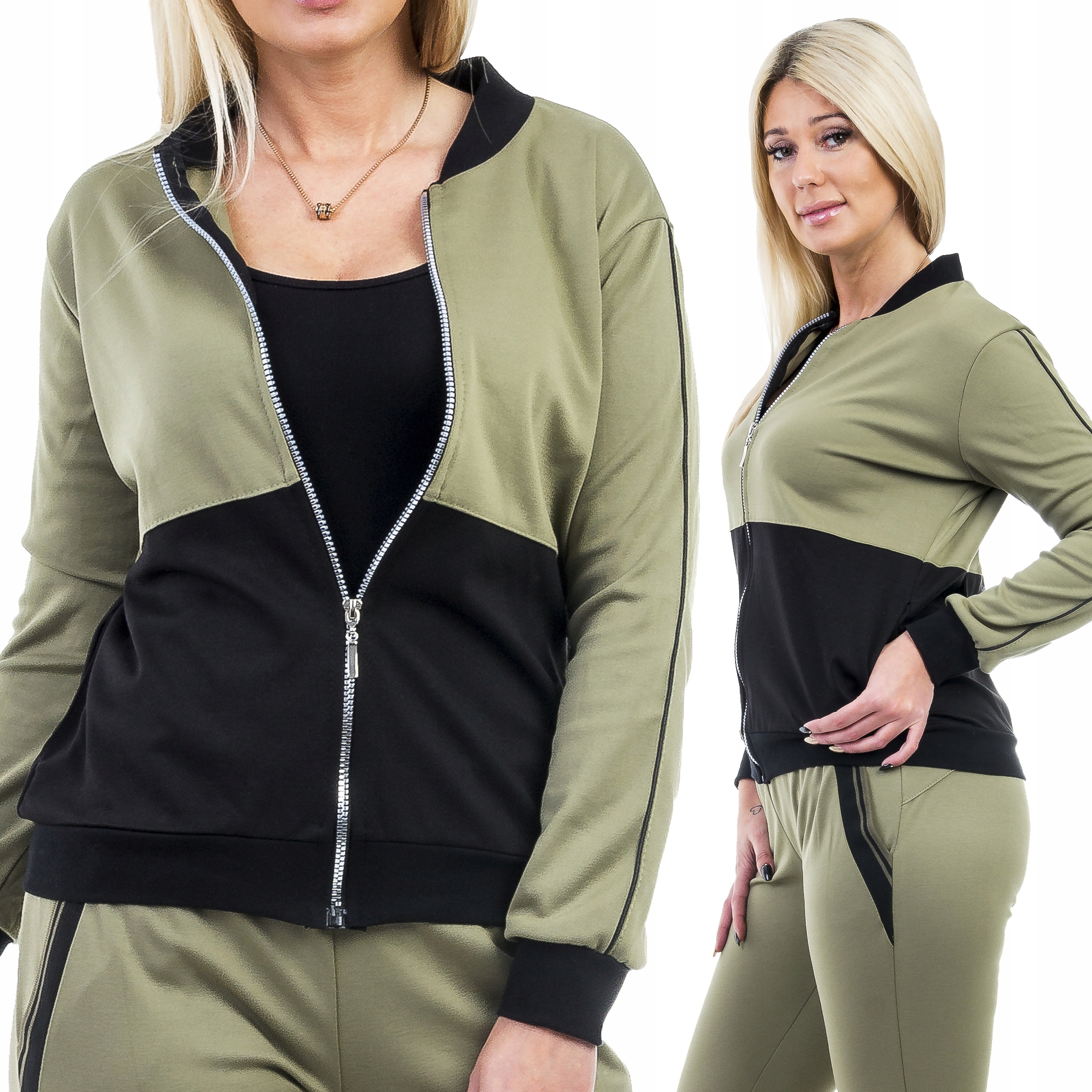 

M202 Bluza Zapinana Czarno-zielona r 38 (M)