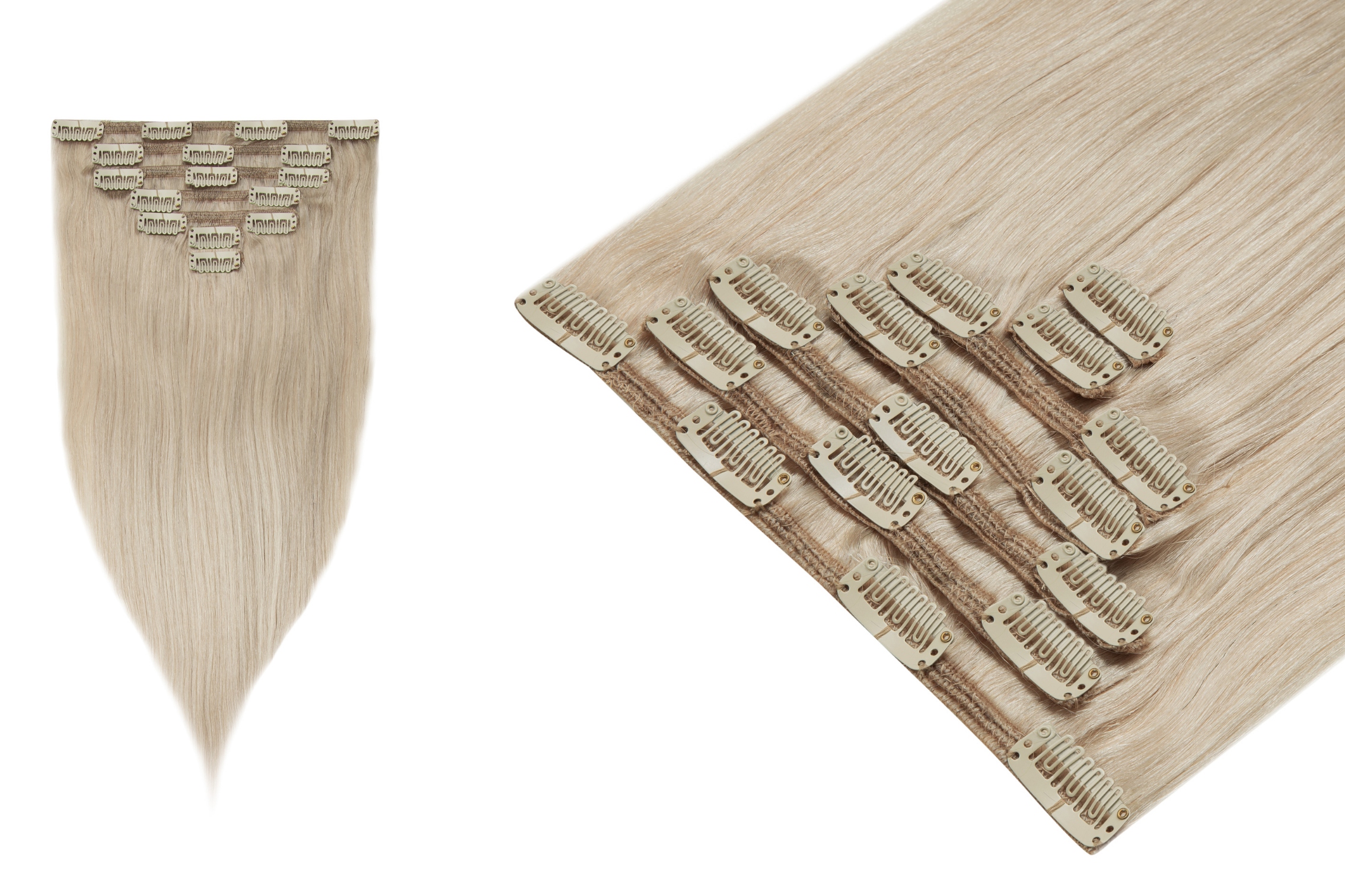 Clip In Příčesek Do Vlasů Přírodní Připínáčky Klipsy 50 cm 7 pásků 100 g BestHair