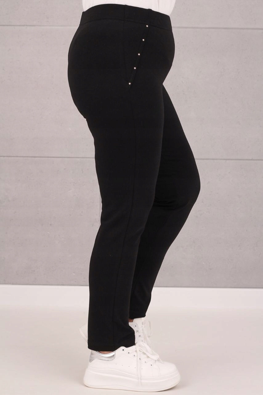 ELEGANCKIE SPODNIE DAMSKIE NA GUMCE DOPASOWANE POLSKI PRODUCENT Rozmiar XXL