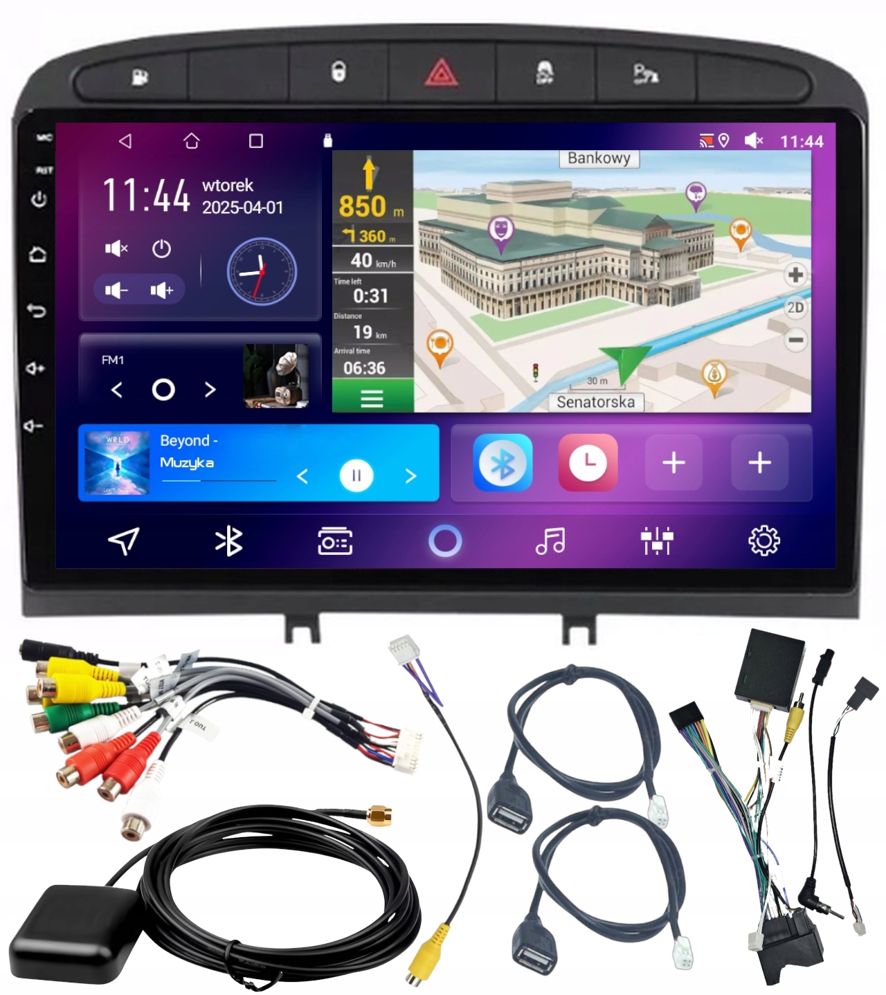 Autorádio S Navigací Carplay Peugeot 308 408 Wifi Android 4GB 64GB