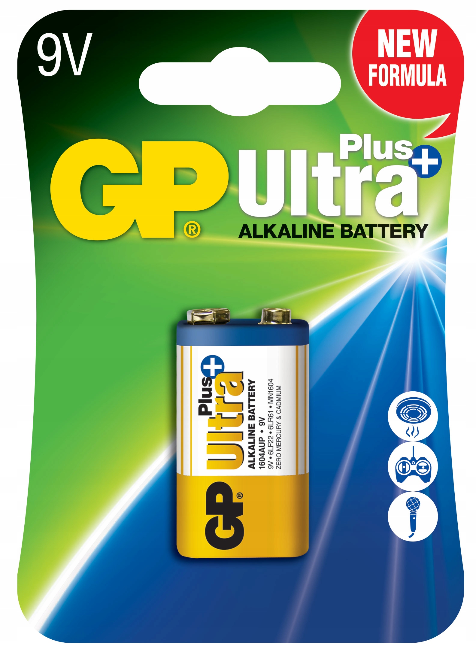 

Bateria alkaliczna Gp Ultra Plus 9V 6F22 1604AUP
