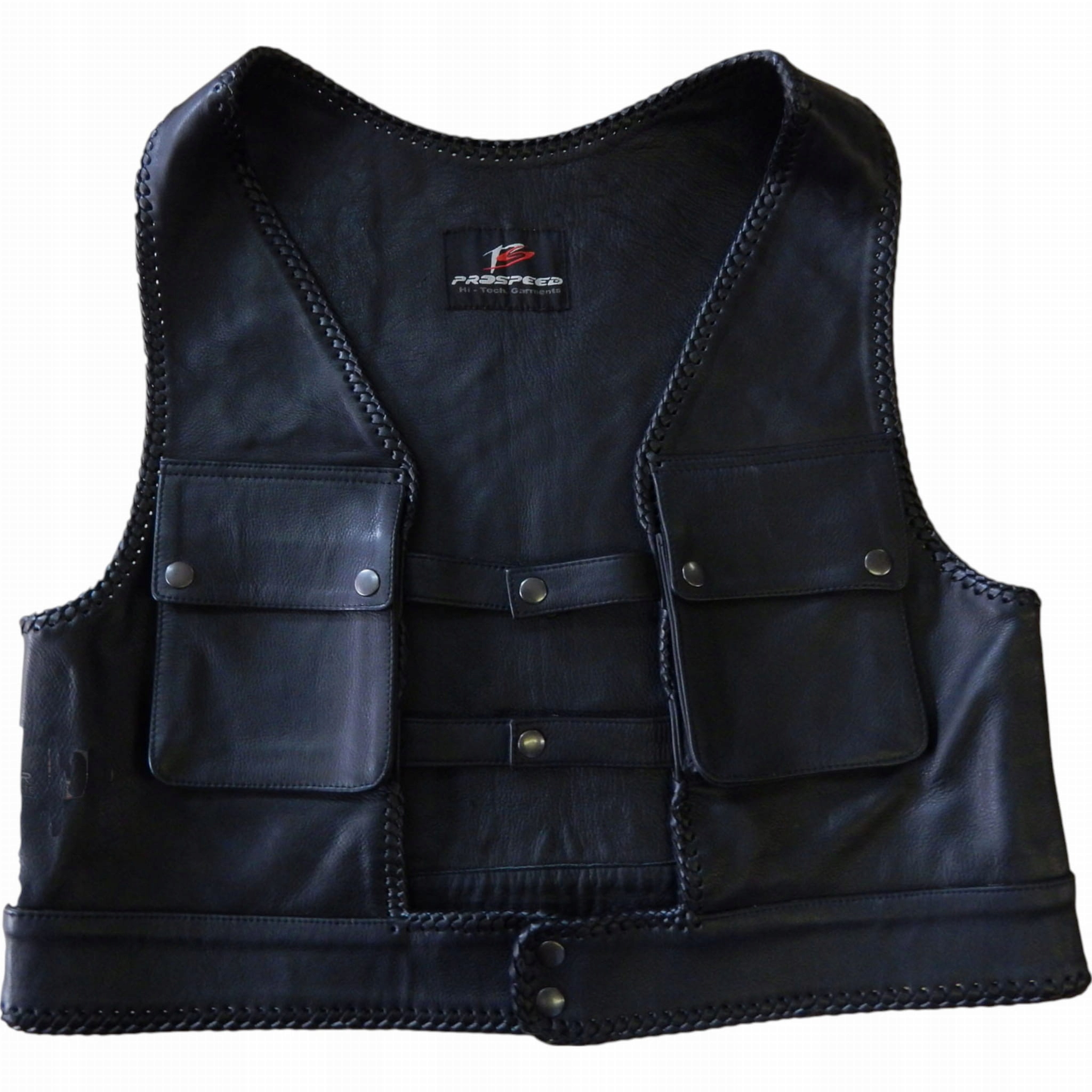 Kožená motocyklová vesta Bad Company 4XL