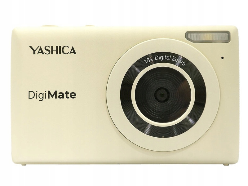 Aparat Yashica DigiMate Biały, 64Mpix, 18x zoom cyfrowy, 4K