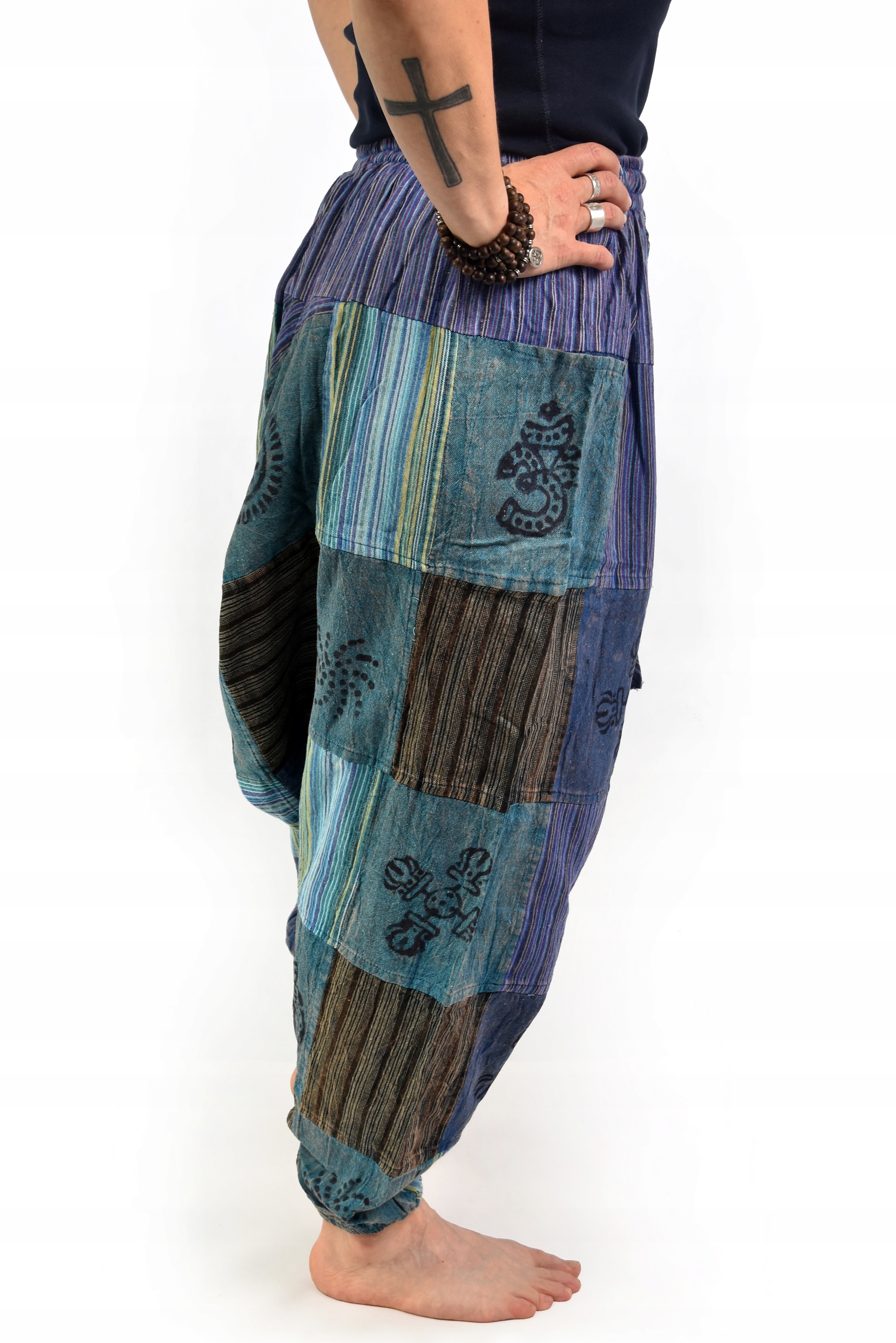 Szarawary NEPAL Alladynki Joga HANDMADE Kolorowe Marka Hamro