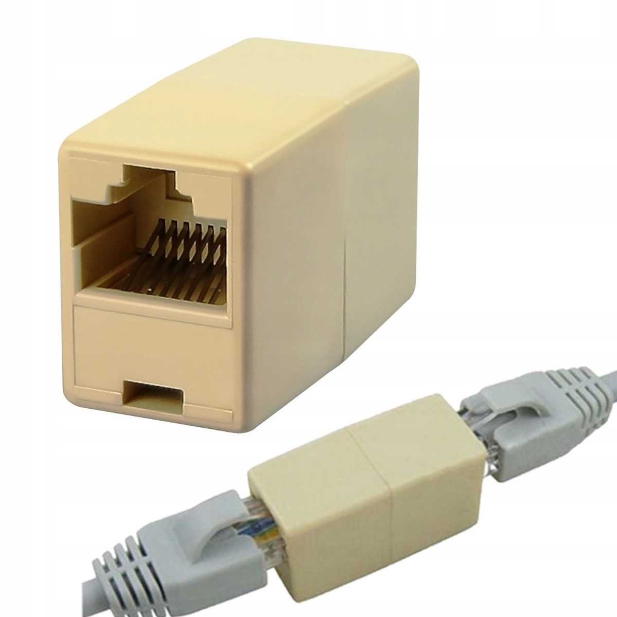 

Łącznik Adapter Wtyku RJ45 Przejściówka 8P8C Gold