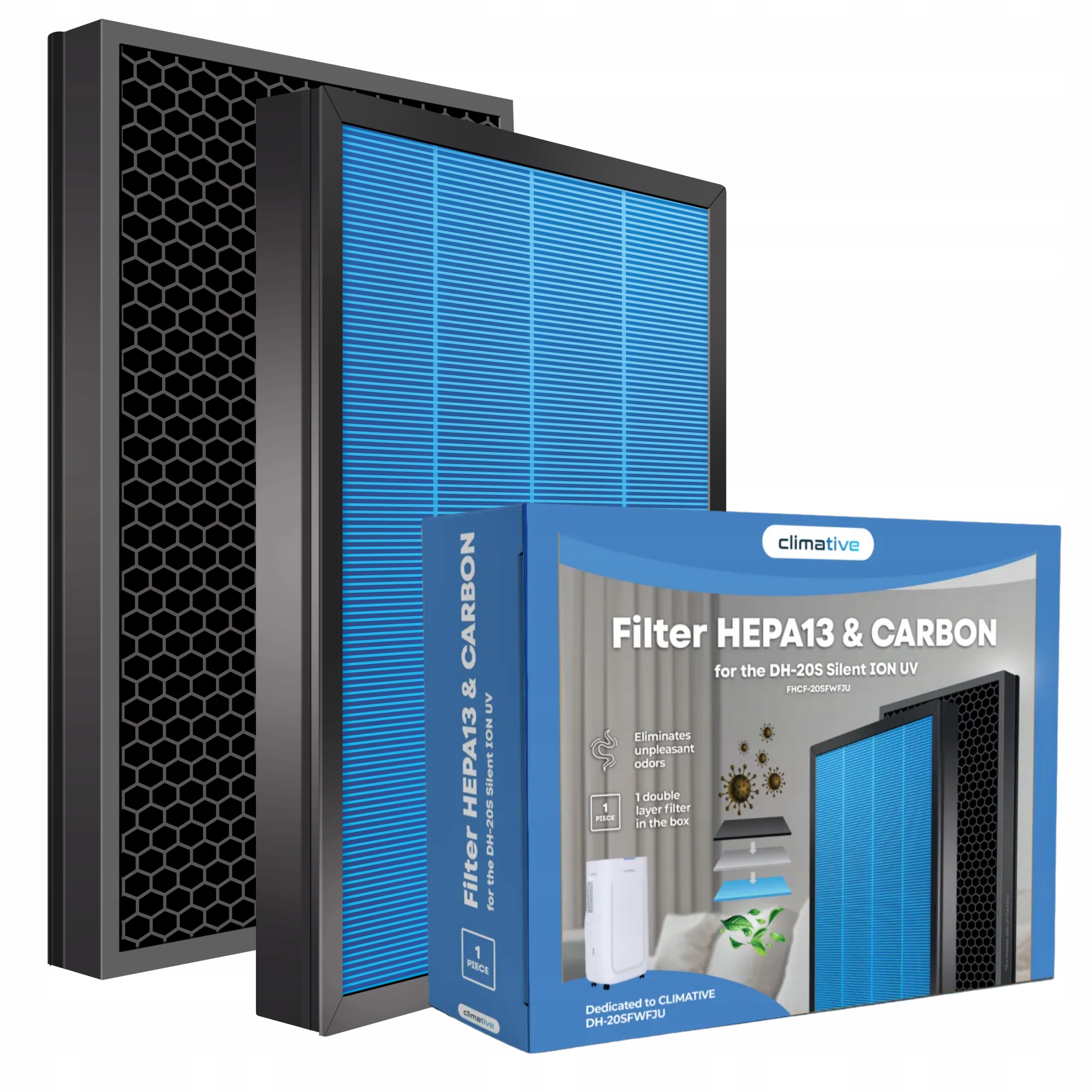 Filtrační kazeta 2v1 Hepa a uhlíková pro odvlhčovač Climative Silent 2025