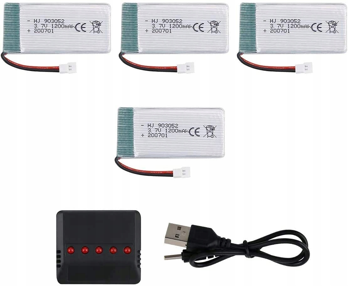 

4 szt Akumulator 3.7v 1200mAh Rc Syma X5SC X5SW