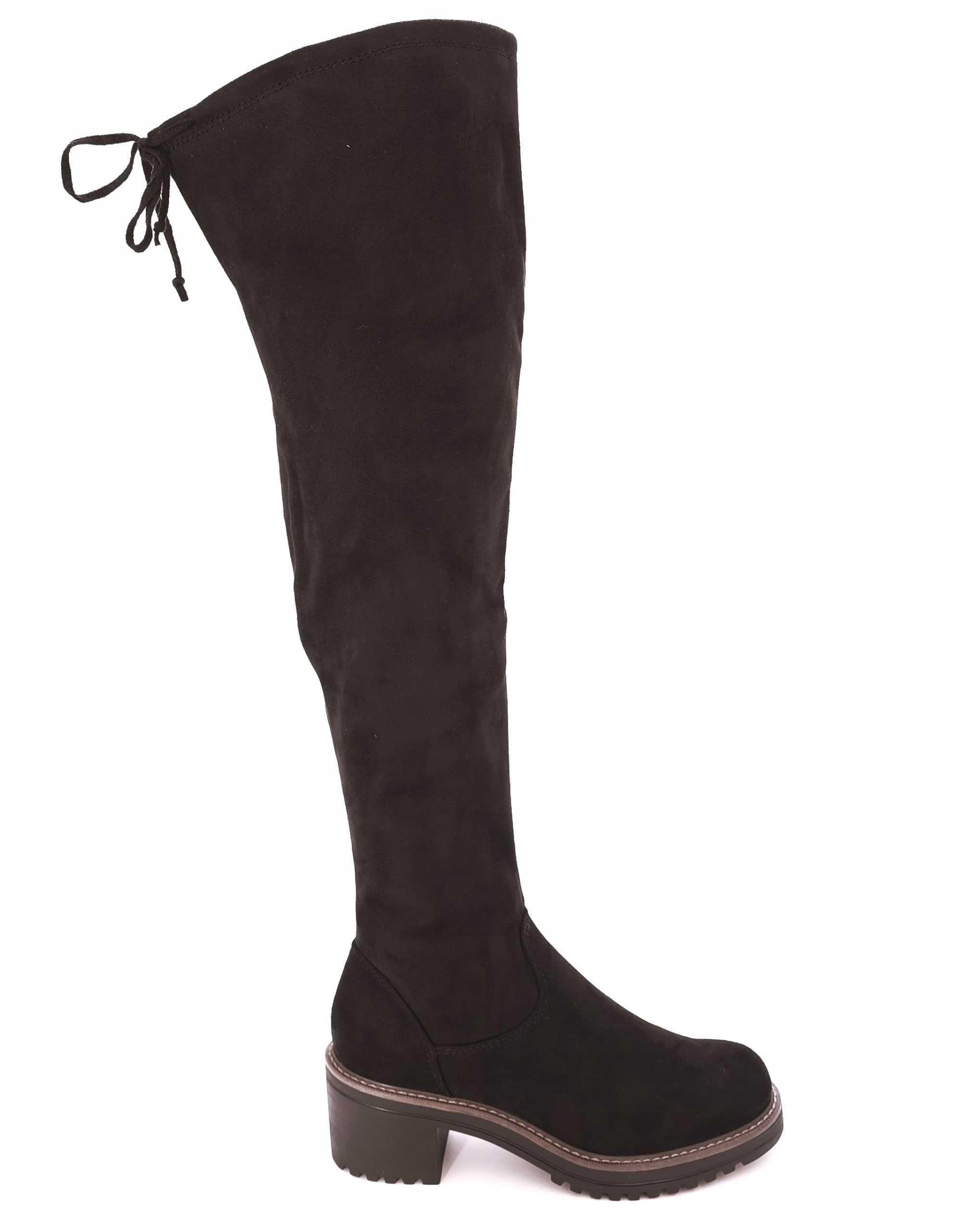 Černé dámské kozačky za koleno Marco Tozzi 2-25677-45 r37