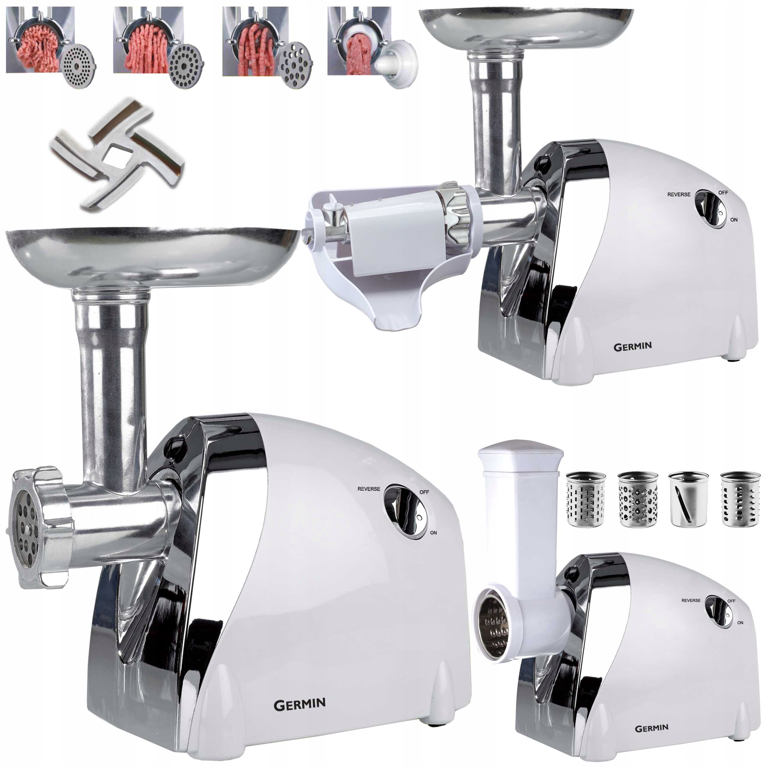 Maszynka do mięsa duża moc wyciskarka, szatkownica, do kiełbas, 4 sit
